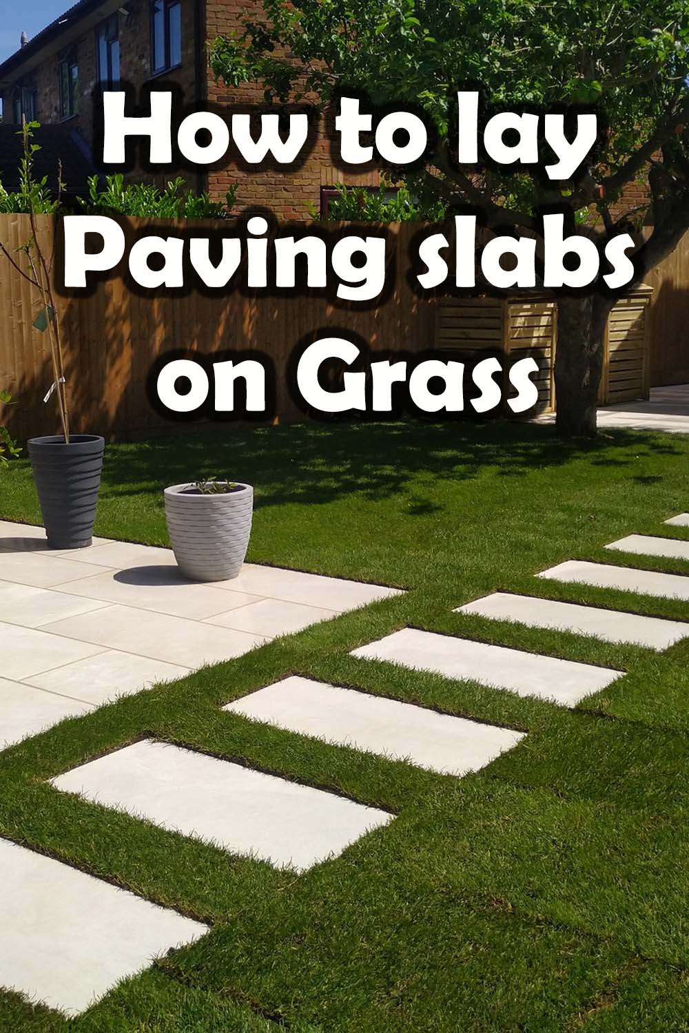 How to lay paving on grass