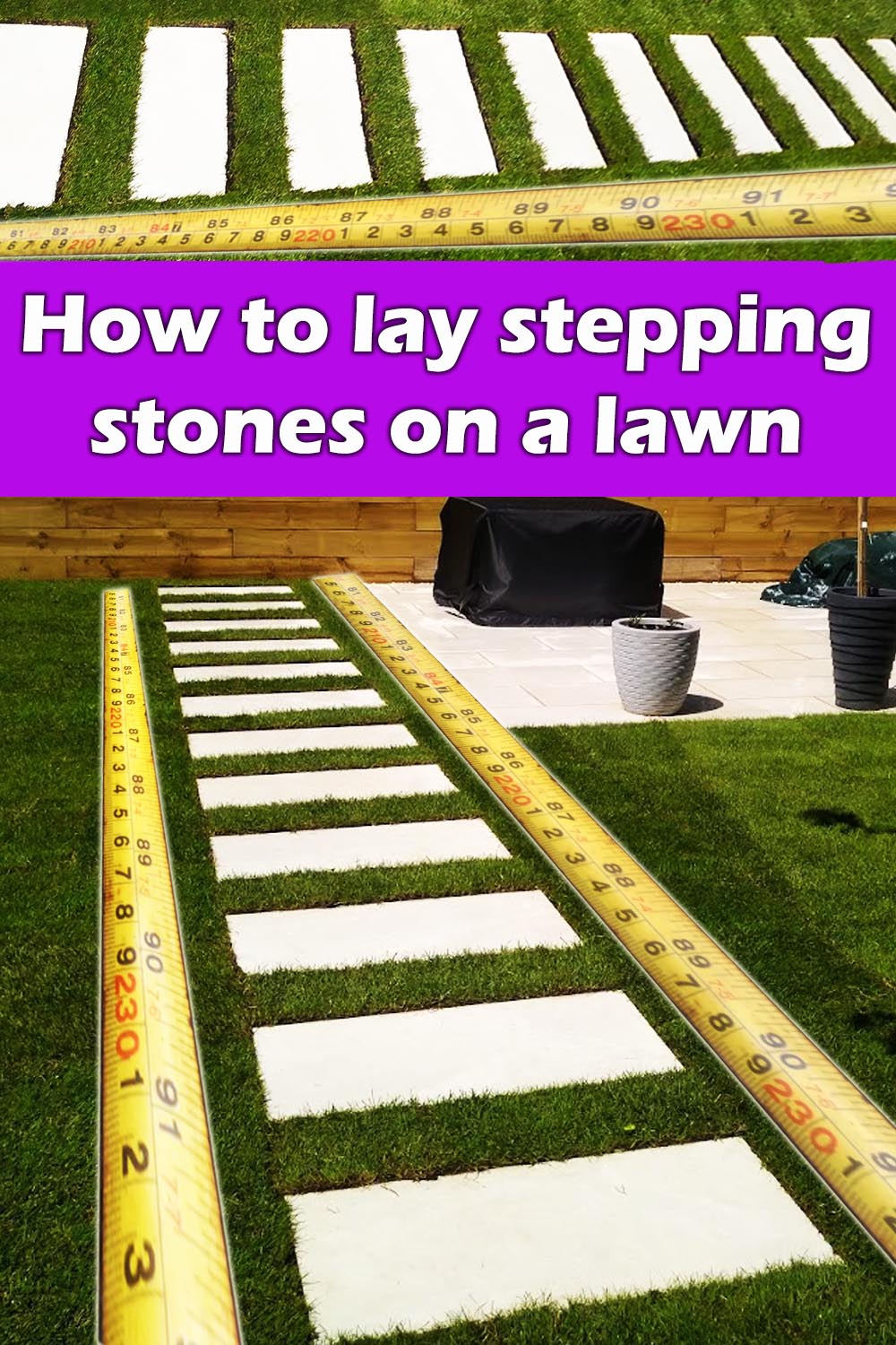 How to lay stepping stones on a lawn
