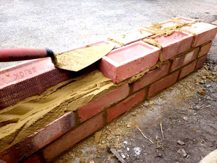 Brick raised beds