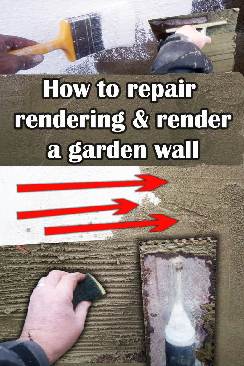 How to repair render on a garden wall