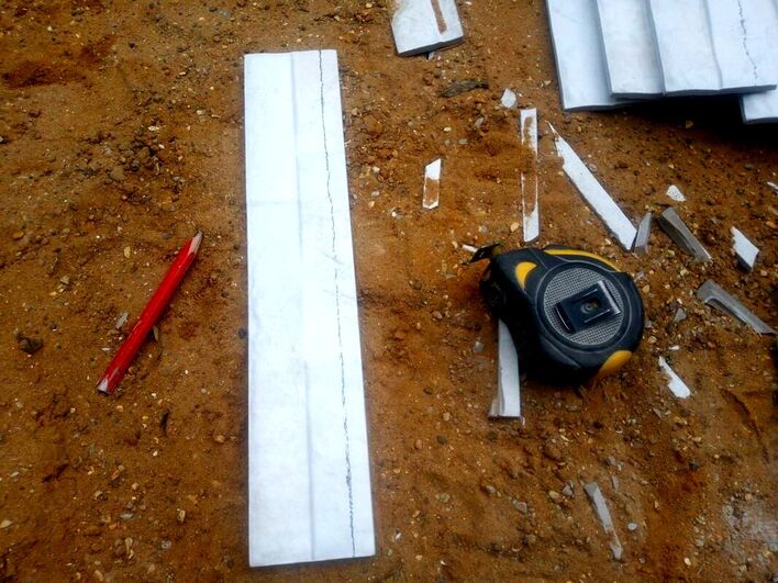 Marking and cutting stack cladding