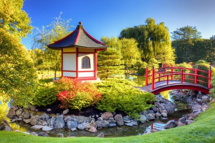 Japanese garden pagoda
