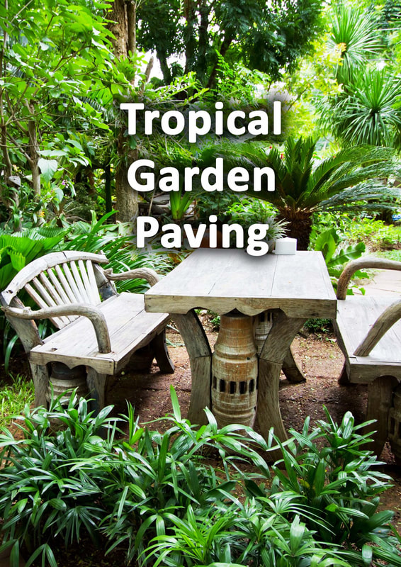 Tropical garden paving